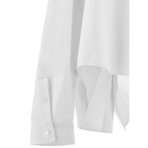 Balenciaga Women's Asymmetric Shirt With Logo Embroidery